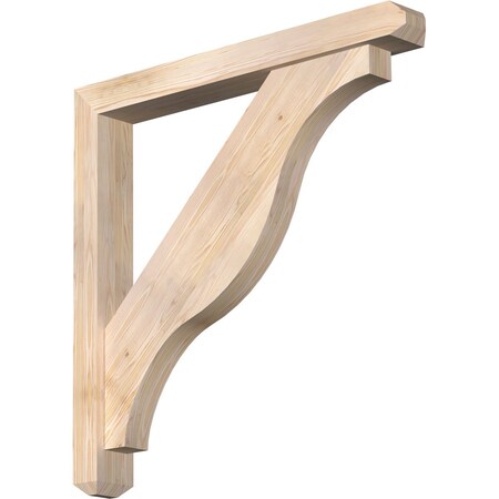 Ekena Millwork Funston Craftsman Smooth Bracket w/ Offset Brace, Douglas Fir, 5 1/2"W x 44"D x 44"H BKT0604X44X44FST04SDF